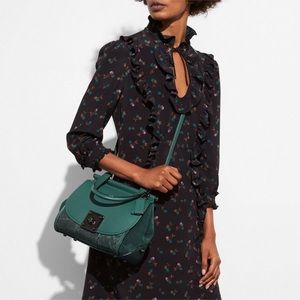 Dark turquoise green Coach Drifter for CHARITY